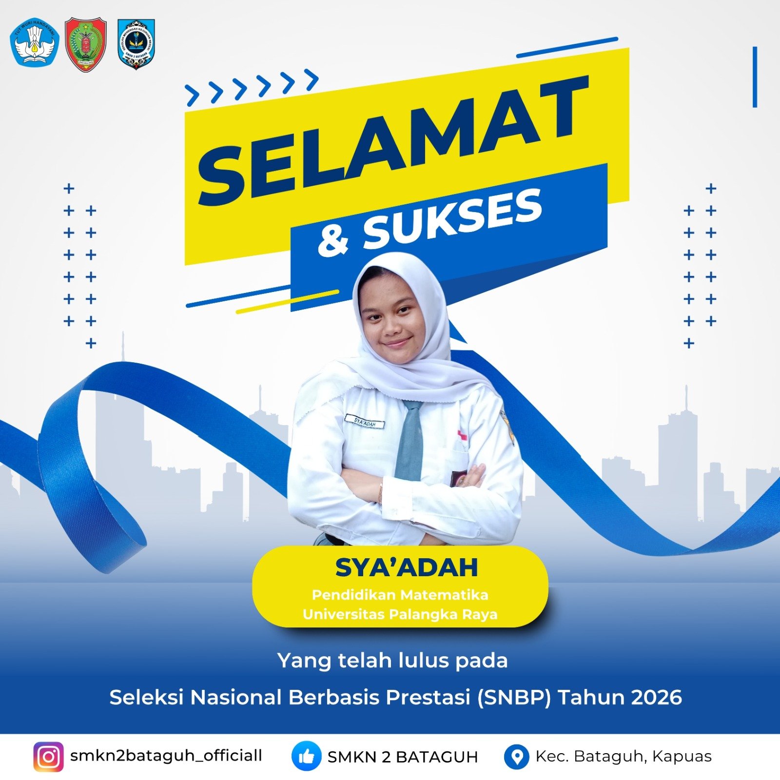 Selamat & Sukses! Siswi SMKN 2 Bataguh Lulus SNBP 2026