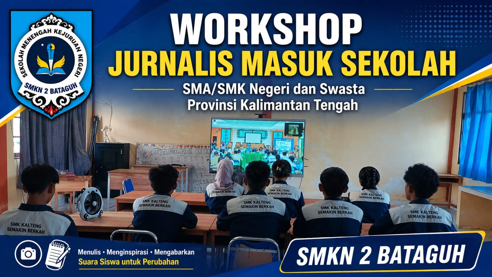 Keren! Siswa SMKN 2 Bataguh Asah Keterampilan Jurnalistik Lewat Workshop Jurnalis Masuk Sekolah