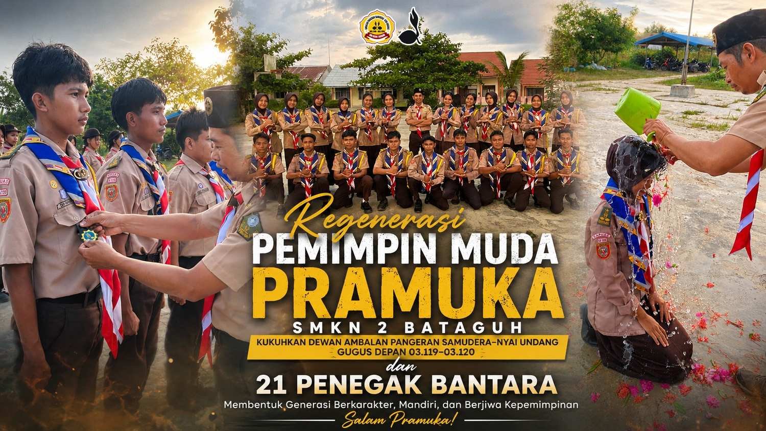Regenerasi Pemimpin Muda Pramuka: SMKN 2 Bataguh Kukuhkan Dewan Ambalan dan 21 Penegak Bantara